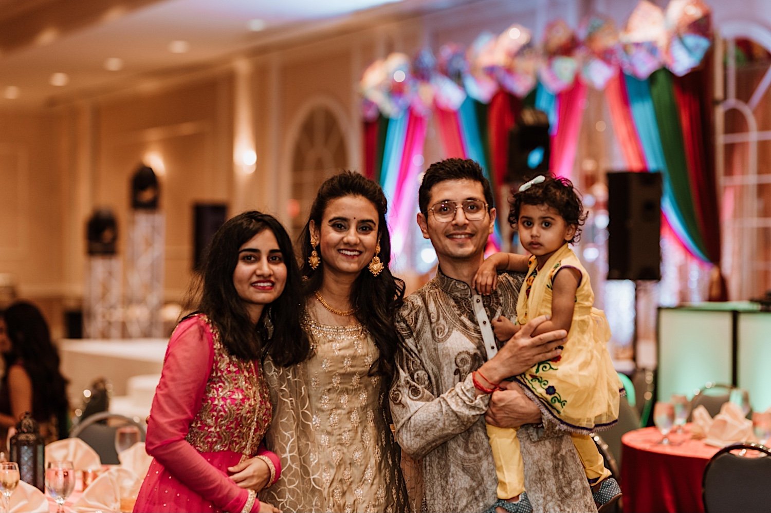 Family at Jago party for Chicago Indian Wedding