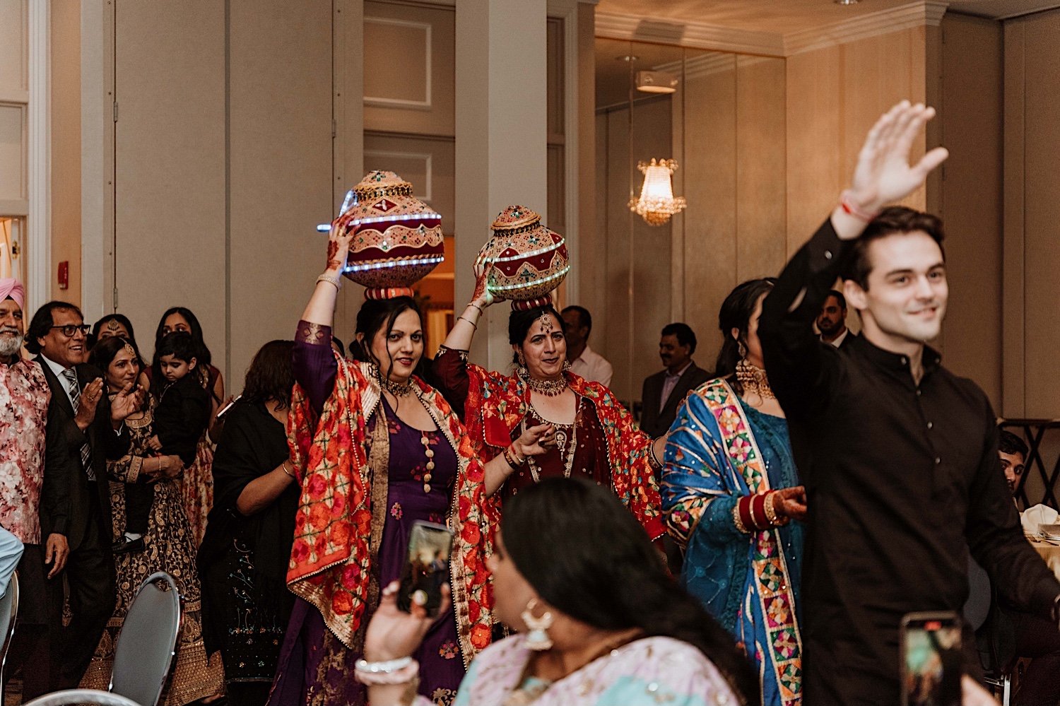 Dancing at Jago party during Indian Wedding
