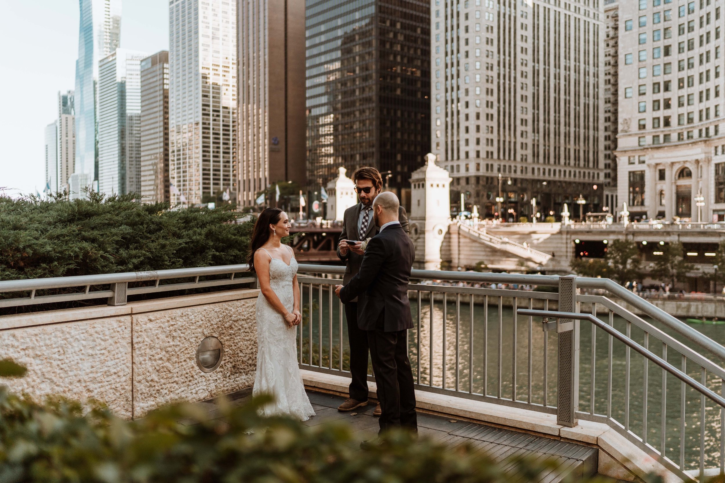 Elopement on Chicago Riverfront