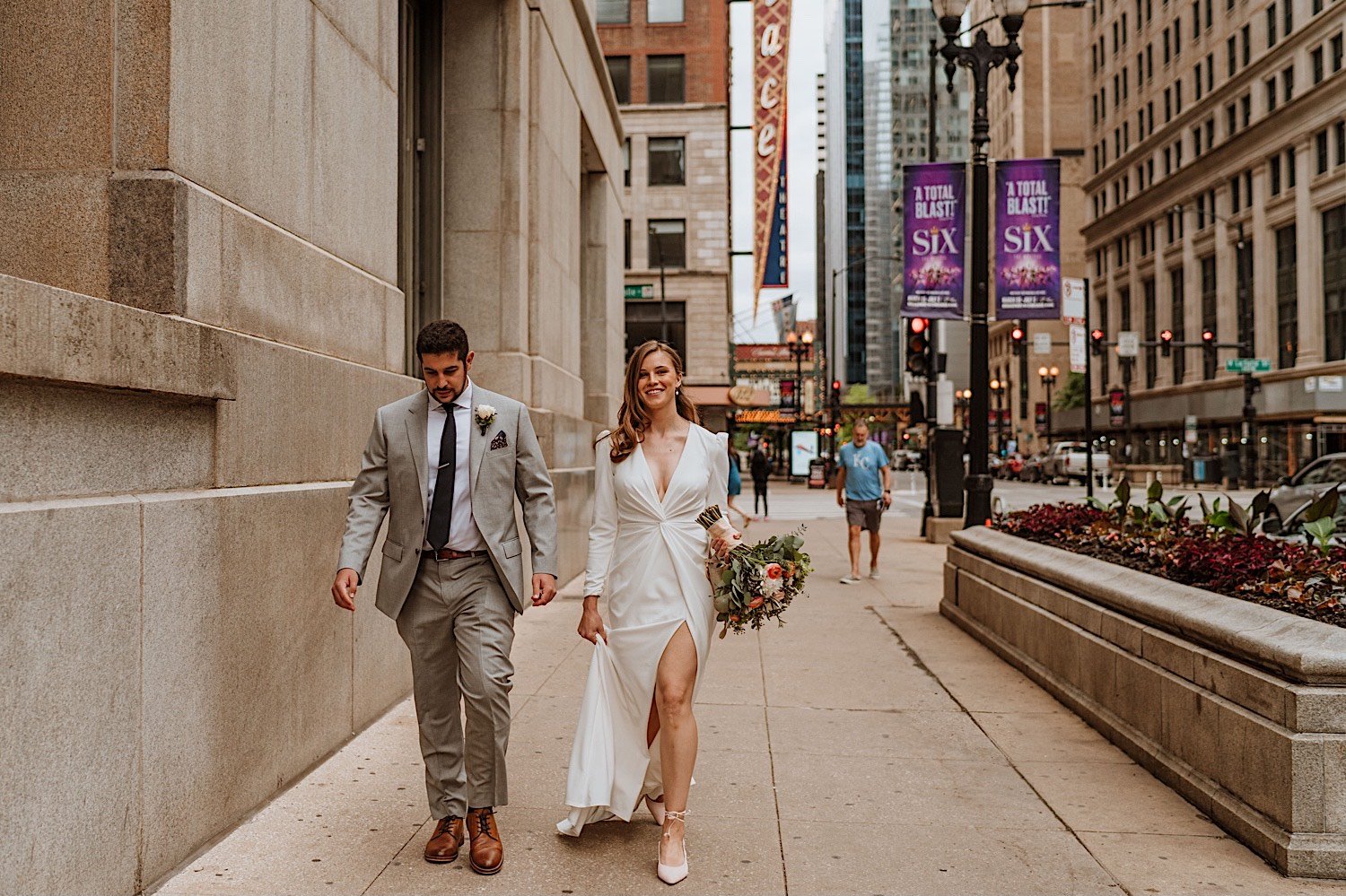 chicago downtown elopement - intimate wedding