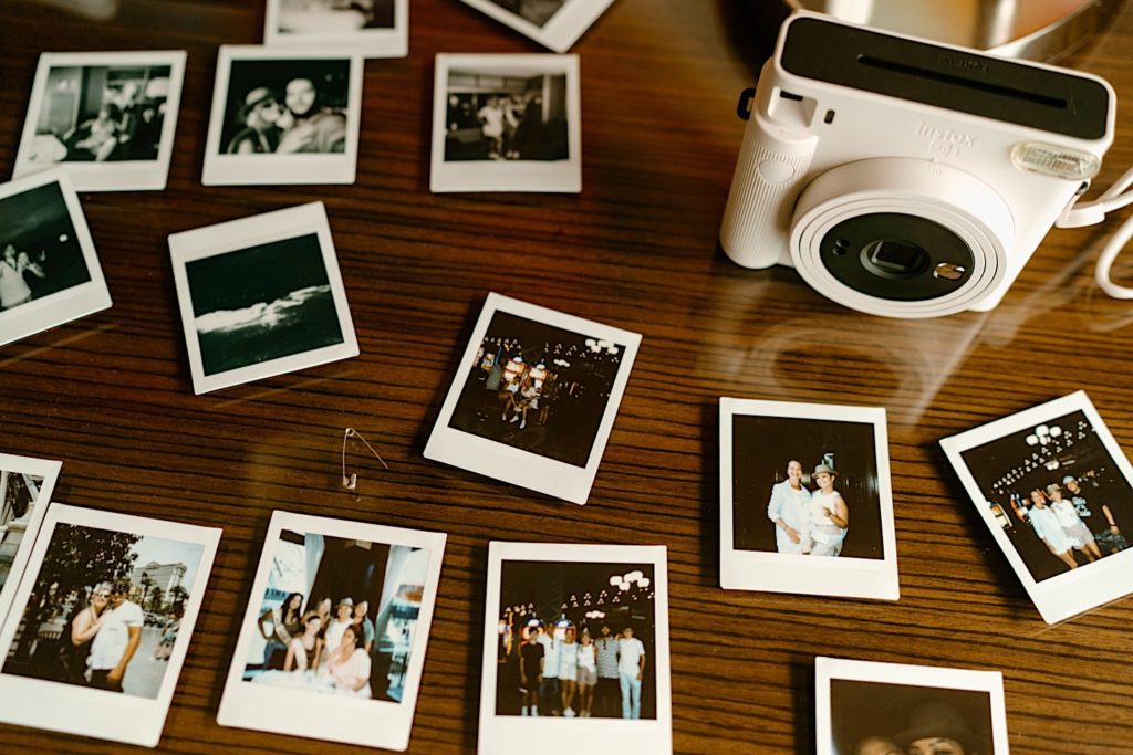 Polaroids from their wedding weekend in Las Vegas Nevada.