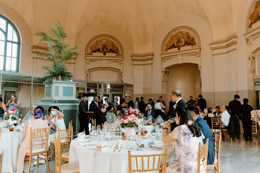 A photo of a reception at Joliet Union Station.
