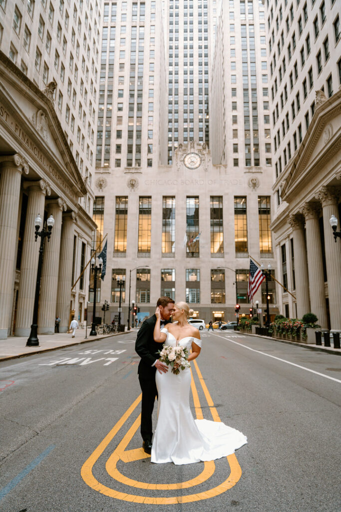 Chicago wedding photographer - Chicago Board of Trade Building