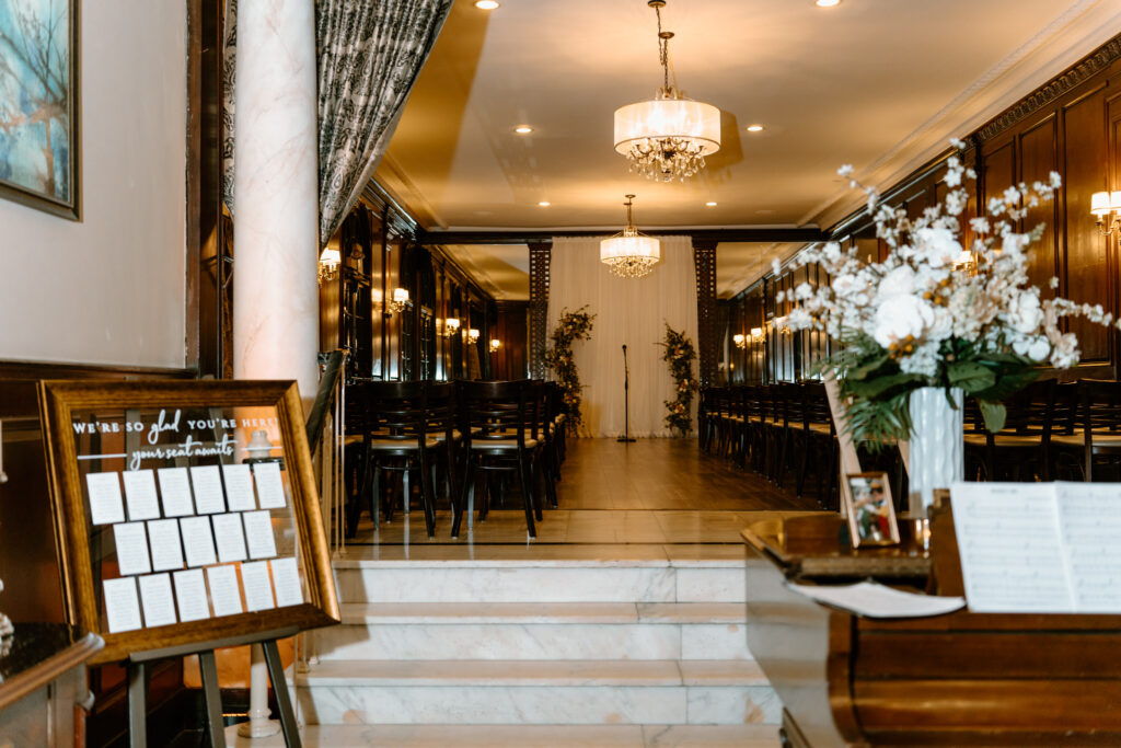 interior details of the ceremony space at Salvatore's Chicago